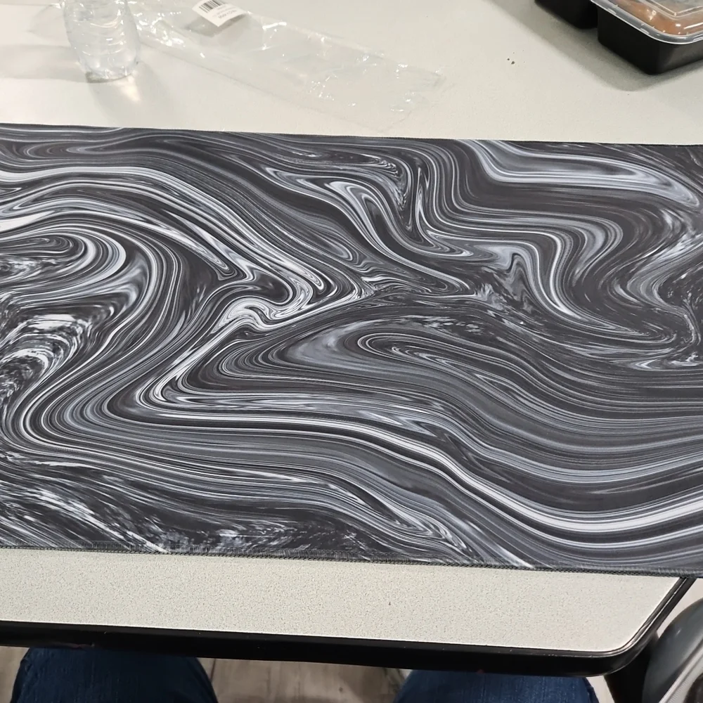 Wpshijia Mouse Pad Black and White Marble Fluid Texture Design Gaming Mouse(A-9)